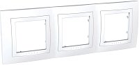 Рамка горизонтальная Schneider Electric Unica 3-м. белый